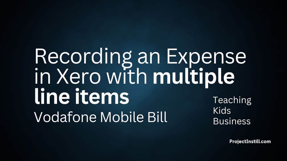 Recording an Expense with multiple line items in Xero - Vodafone Mobile Bill