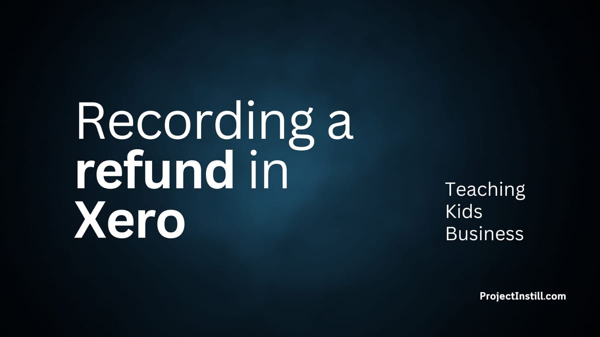 Recording a refund in Xero