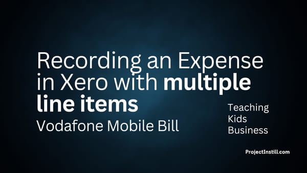 Recording an Expense with multiple line items in Xero - Vodafone Mobile Bill